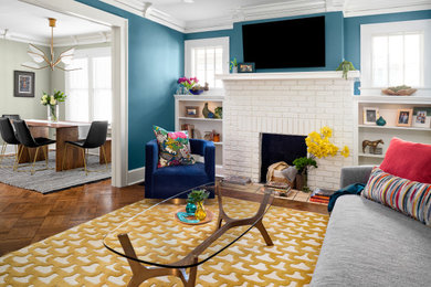 Bright + Colorful Living Room