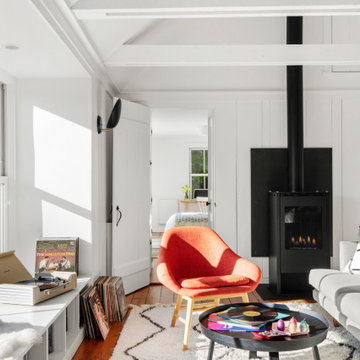 Brook House Barn- Living Room Fireplace
