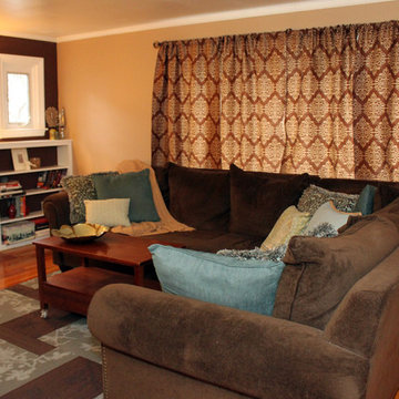Brown Bohemian Living Room