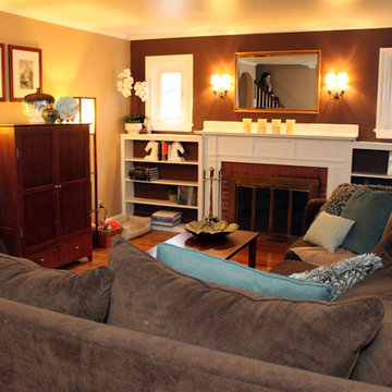 Brown Bohemian Living Room