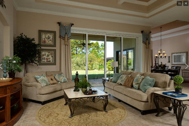 Inspiration for a transitional living room remodel in Orlando