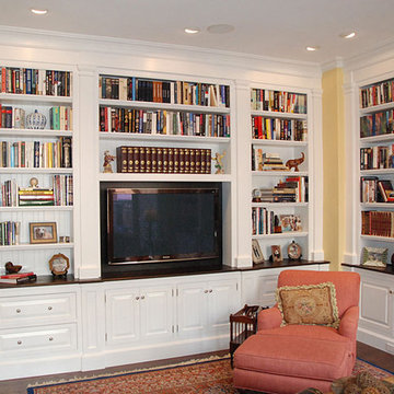 Built-in bookcase and entertainment center