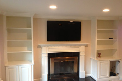 Built in Bookcases and Fireplace