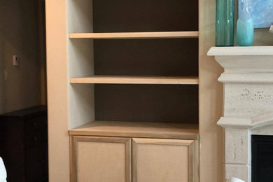 Built-in Living Room Cabinets + Shelving