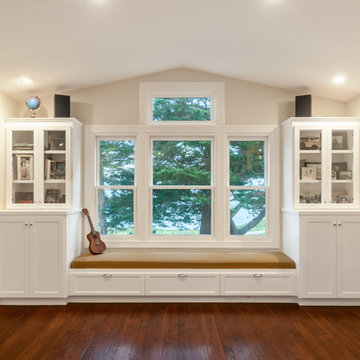 Built in Window Seat and Cabinets