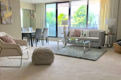 Living room - modern living room idea in Toronto