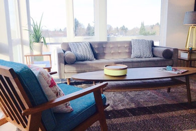 Minimalist living room photo in Portland
