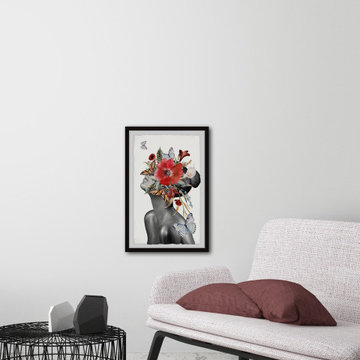 "Butterfly Bloom Sight" Framed Painting Print