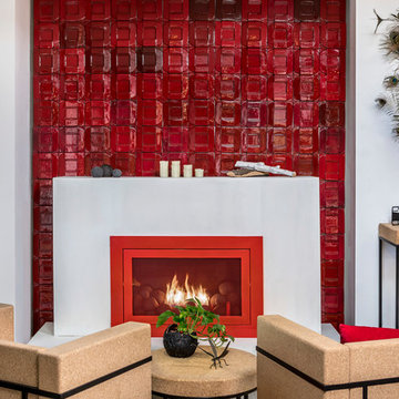 Cadium Red Fireplace