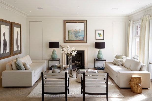 Transitional Living Room by TALIA COBBOLD