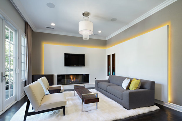 Contemporary Living Room by Caisson Studios