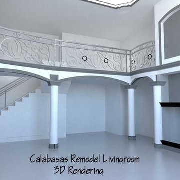 Calabasas Tuscan Living Room Concept