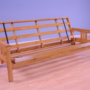 Caleb Frame with Butternut Finish in Sofa Position