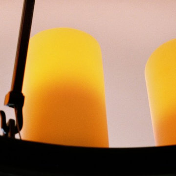 Candle Type Light Fixture in Living Room