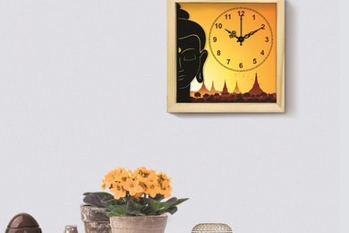 Canvas Painting Designer Wall Clock