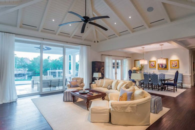 Inspiration for a coastal living room remodel in Miami
