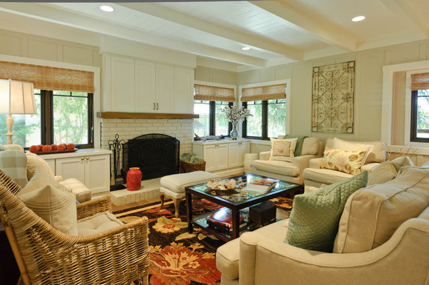 Beach Style Living Room by Regan Baker Design Inc.