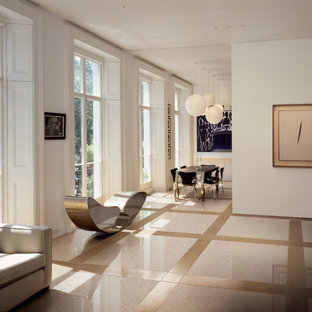Trendy living room photo in New York