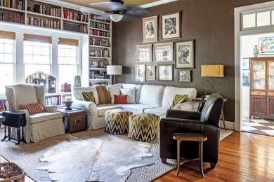 Living room - rustic living room idea in New Orleans