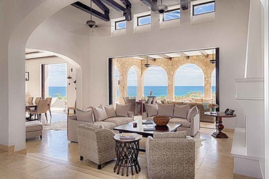 Living room - mediterranean living room idea in Other