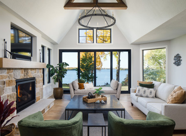 Transitional Living Room by Rachel Kate Design