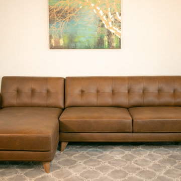 Cassie Leather Sectional Sofa