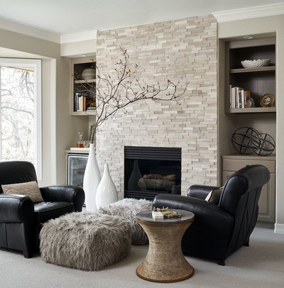 Transitional Living Room by MOTIF Design Solutions, LLC