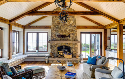 Room of the Day: A Rustic, Nautical Living Room Embraces Water Views