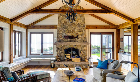 Room of the Day: A Rustic, Nautical Living Room Embraces Water Views