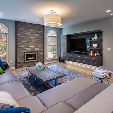 Casual Modern Family Room in Fairfield, CT