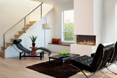 Inspiration for a contemporary living room in Manchester.