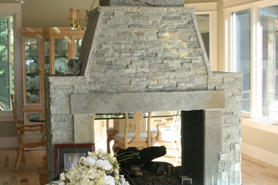 Central fireplace