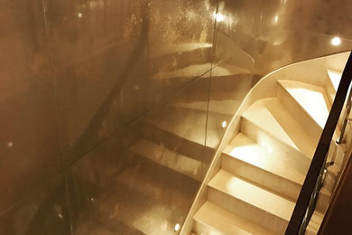 Champagne Gold Staircase wall