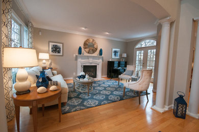 Example of a transitional living room design in DC Metro