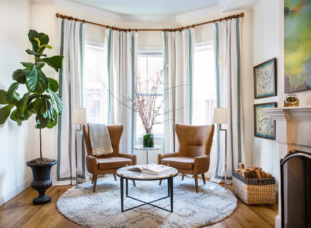 Transitional Living Room by DANE AUSTIN INTERIOR DESIGN Boston & Cambridge