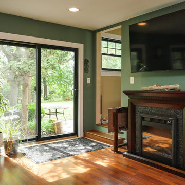 Charming Living Room with New Black Patio Door - Renewal by Andersen NJ