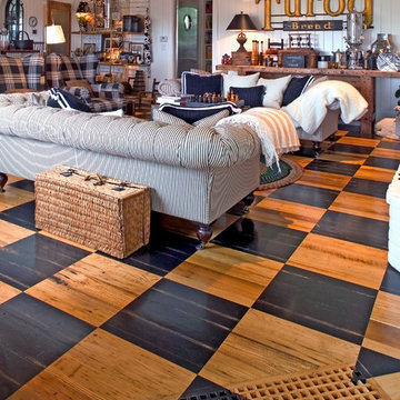 Checker board floor