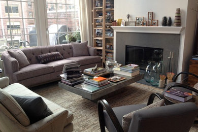 Eclectic living room photo in New York