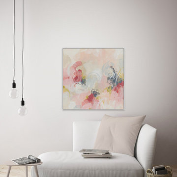 "Cherry Blossom IV" Floater Framed Painting Print on Canvas