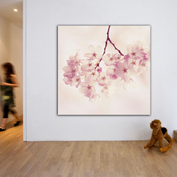 "Cherry Blossoms" Painting Print on Wrapped Canvas