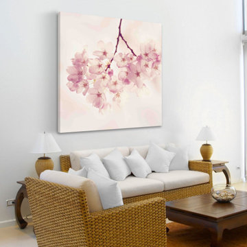 "Cherry Blossoms" Painting Print on Wrapped Canvas