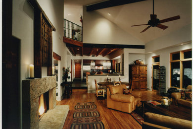 Living room - eclectic living room idea in Austin