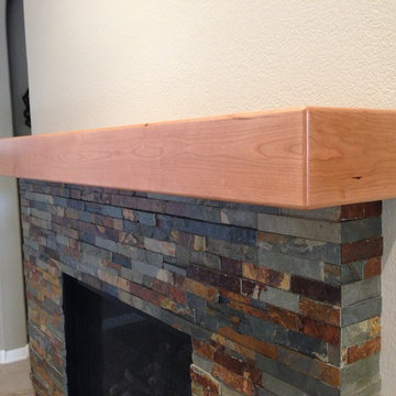 Cherry mantel with rounded edges
