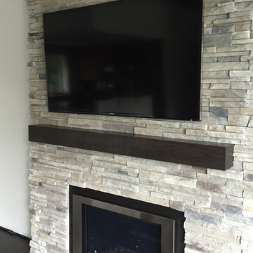 Cherry wood fireplace mantels