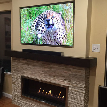 Cherry wood fireplace mantels