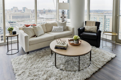 Contemporary living room in Philadelphia.