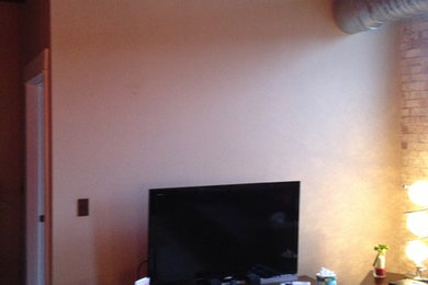 グランドラピッズにあるエクレクティックスタイルのおしゃれなリビングの写真