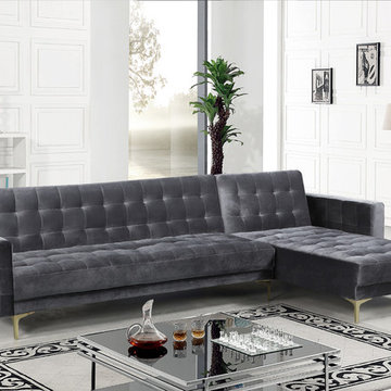 Chic Home Amandal Right Facing Sectional Sofa, Gray