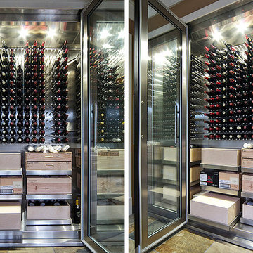 China Villa Customized Stainless Steel 8K mirror Natural Color Wine Cellar