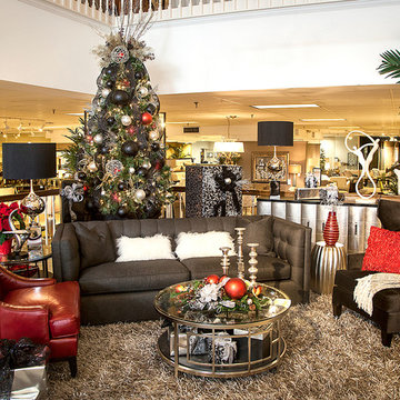 Christmas Decor and Living Room by Chris Thayer, Designer at Star Furniture in T